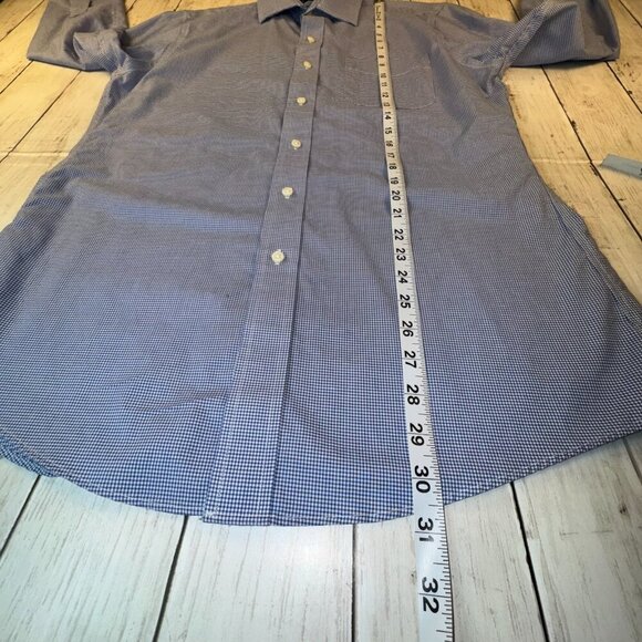 Lauren Ralph Lauren Men’s Button Down Shirt Slim Fit No Iron Blue 15 1/2 32-33 - Picture 7 of 8